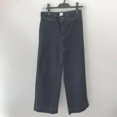 GAP ギャップ ハイライズ　ワイドレッグ　クロップドデニムパンツ インディゴ
