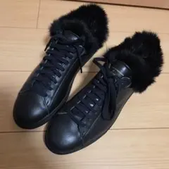 新品 ZESPA AIX-EN-PROVENCE ファー付きレザースニーカー43のサムネイル
