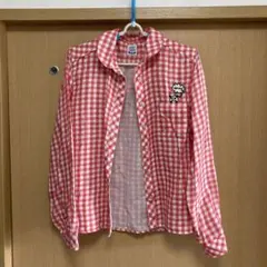 ナチュラルウェアスタンダード 長袖シャツ 赤と白ギンガムチェック