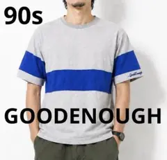 【90s 初期】GOODENOUGH グッドイナフ ロゴ刺繍 切替Tシャツのサムネイル