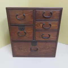 小箪笥 小引き出 無垢板 傷 レトロ 木製 本格的 鍵なし