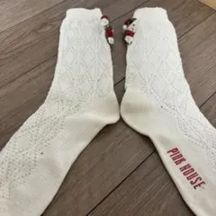 ピンクハウス　モチーフ付きソックスいちご未使用品