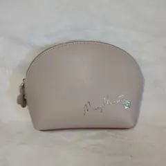 MARY QUANT フリップサイドデイジー ラウンドポーチL　ベージュ