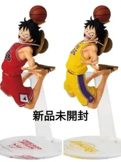 ワンピース × NBA ルフィ フィギュア ブルズ　レイカーズ　2種セット