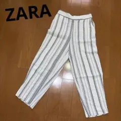 ZARA ストライプ柄 イージーパンツ ワイドパンツ カジュアルパンツ