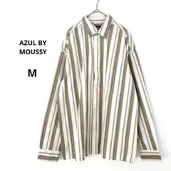 AZUL BY MOUSSY アズール マルチストライプシャツ M