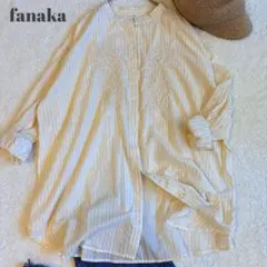 fanaka 刺繍ストライプシャツ インド製 Fのサムネイル