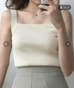 Ibeul スクエアネックタンクトップ