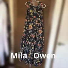 美品】Mila Owen バックデザインギャザーワンピース ドット - メルカリ
