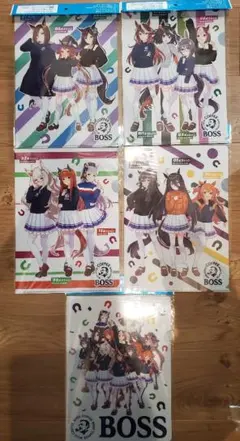 【非売品】ウマ娘×BOSS クリアファイル 5枚セット ウマ娘