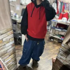 ラルフローレン ポロ Vネック ノースリーブニット レッド XL