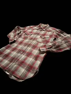 良配色　70s pendleton Ｌサイズ　オンブレチェック　ウェスタンシャツ