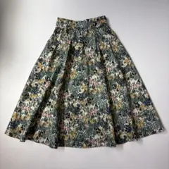 美品✨ IENA イエナ かすれフラワーギャザースカート 38 グリーン 洗えるのサムネイル