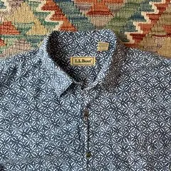 90s L.L.Bean 総柄 半袖シャツ Mのサムネイル