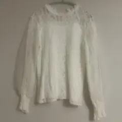 Futier Land ホワイトレーストップス 長袖