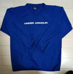 UNDER ARMOUR 青 長袖 Vネック ピステ YXL