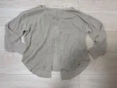 【美品】GU ジーユー　メッシュバックリボンセーター　長袖　M ベージュ