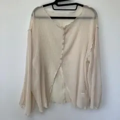 dazy アイボリー 長袖シャツ ボタン付き　3-08