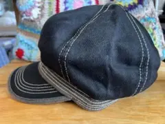 【未使用】レディース 帽子 黒 キャスケット