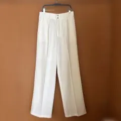 【RETRO GIRl】白　ワイドパンツ Mサイズ