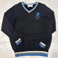 MARK&LONA スカル刺繍 黒セーター