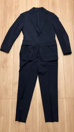 GU ウォッシャブルテーラードジャケット　パンツ　セットアップ ネイビー