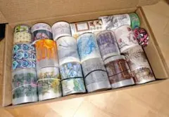 851中古マスキングテープ大量まとめ売り｜人物・花柄・和風 コラージュ素材 デコ