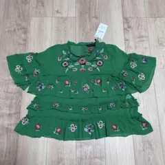 タグ付　ZARA ザラ　刺繍　カットソー　L