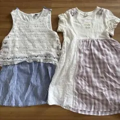 女の子 半袖 ワンピース 2点セットのサムネイル