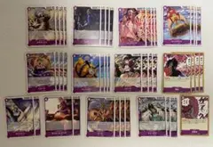 ワンピース カードゲーム 14弾　紫ドフラミンゴ　デッキ　パーツ　 44枚セット