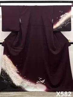 小紋 モダン 幾何学模様 正絹 躾糸付き X554 - メルカリ