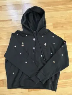 米津玄師装飾付き黒パーカー フード付き 20 HYPE – KENSHI YONEZU ONLINE STORE