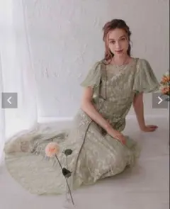 Her lip to Tulip Chiffon Long Dress ※傷あり - メルカリ