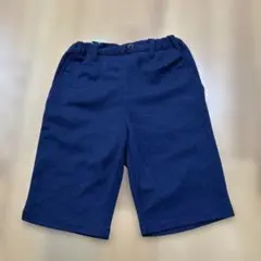 新品未使用☆コムサイズム　紺色　デニム風ポンチグルカハーフパンツ120㎝