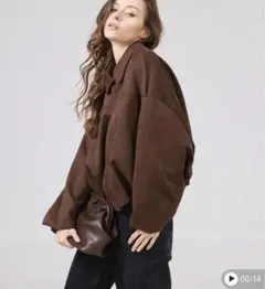 スェード調ボンバージャケット　大きめ