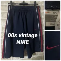 ビンテージ 00s NIKE メンズXL ハーフパンツ　ラインジャージ