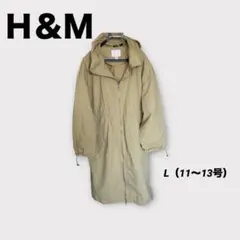 Ｈ＆Ｍ　オーバーサイズ フード付き ロングコート ベージュ スプリングコート L