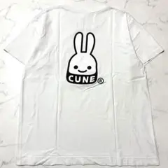 CUNE 両面 うさぎ ウサギ ロゴ プリント 半袖 Tシャツ ホワイト Mのサムネイル