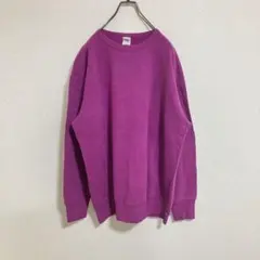 【人気】フルーツオブザルーム　無地　スウェットトレーナー　紫　L