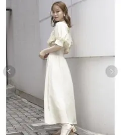 dazzlin ウエストマークプリントワンピース