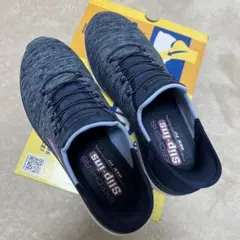 SKECHERS Slip-Ins ネイビー/グレー スニーカー