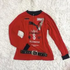 00s Y2K PUMA リンガー　ロンT フットボール　スポーツmix 海外