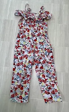 ボンポワン　花柄オーバーオール 6サイズ