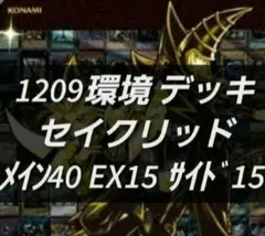 遊戯王　ゲートボール　1209環境　デッキ　　セイクリッド　黒スリーブ　構築済み