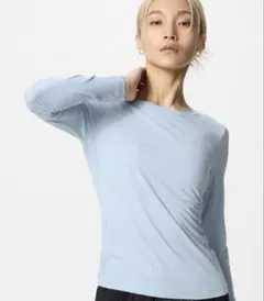 ユニクロ　エアリズムUVカットクルーネックT長袖　M