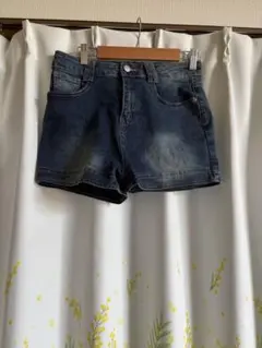ダークブルー デニムショートパンツ