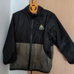 NAUGHTY COMPANY　 黒/カーキ フード付ジャンパー　裏起毛　120