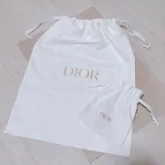 【新品】Dior 大判巾着ポーチ、ミニ巾着ポーチ
