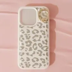 iPhone 14 Pro ホワイト 白 ケース アニマル柄 ワイヤレス充電