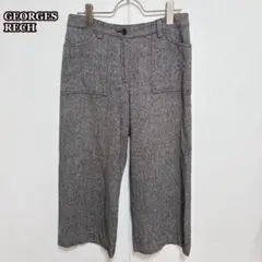 ●GEORGESRECH クロップドベイカーパンツ（38）ウールシルク　ツイード